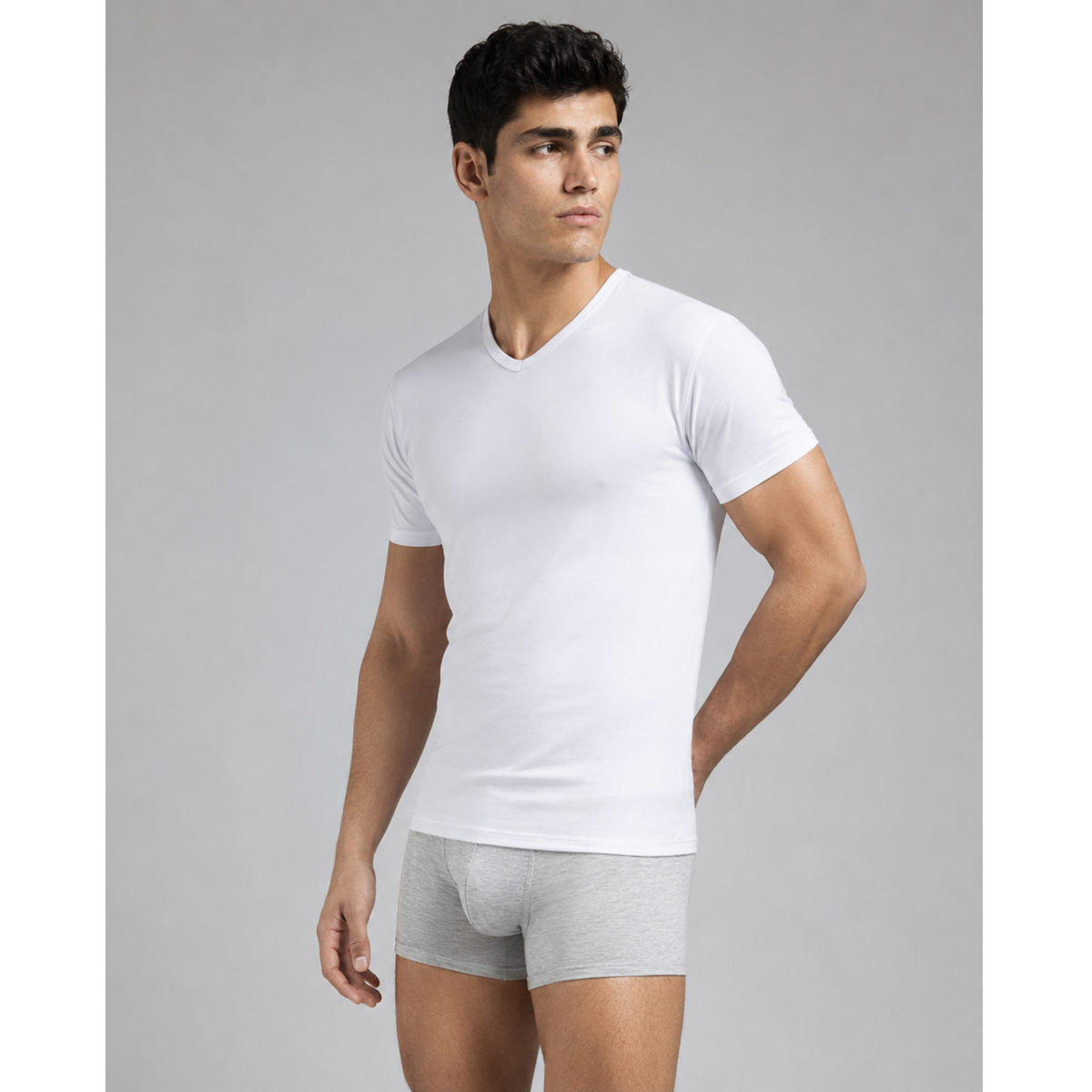 SilkCut Micro Modal V Neck Undershirts - 3 Pack - image 2