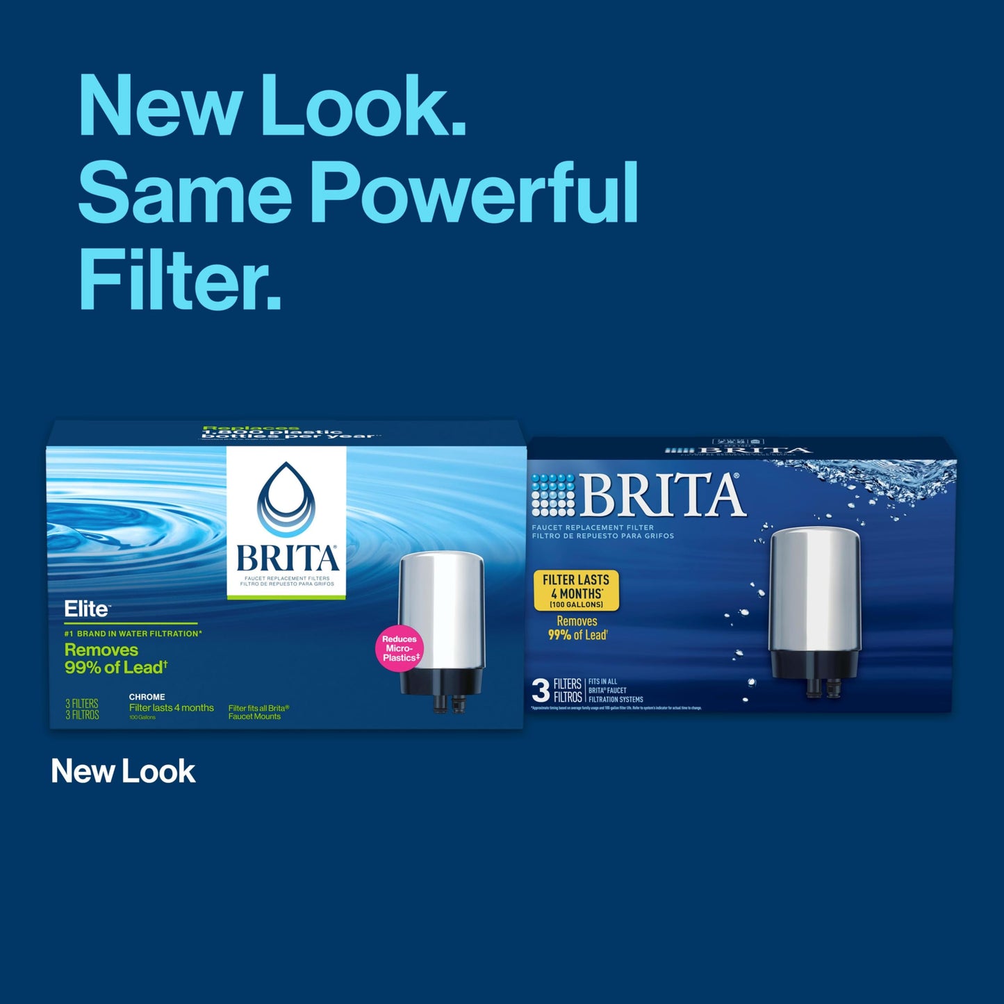 Brita Faucet Mount Water Filter for Sink, Removes 99% of Lead, Elite Filtration System, Includes 1 Replacement Filter, Chrome
