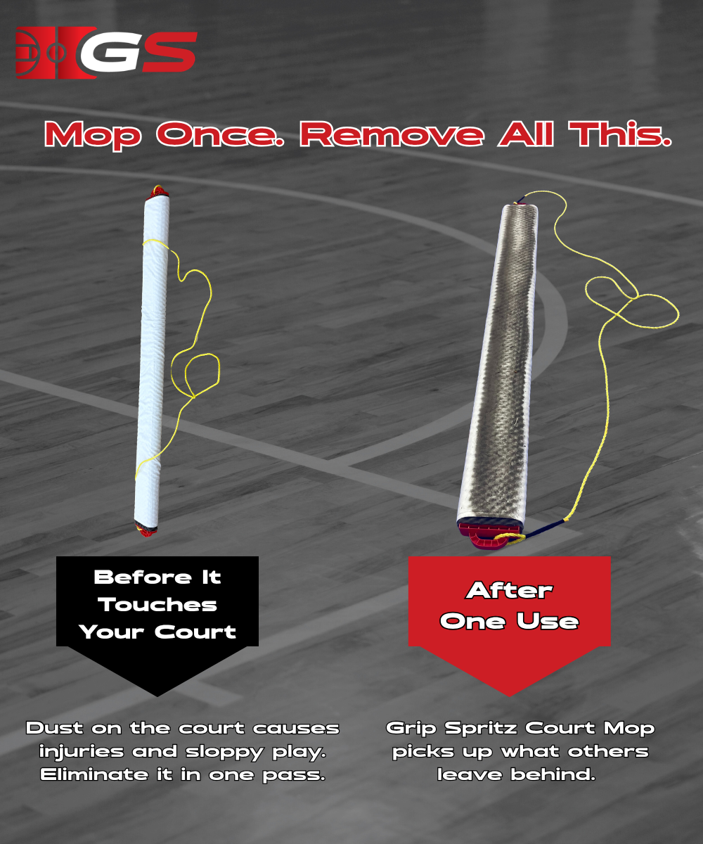 Grip Spritz GlidePro Court Mop | 7' Replacement Sleeve Towels