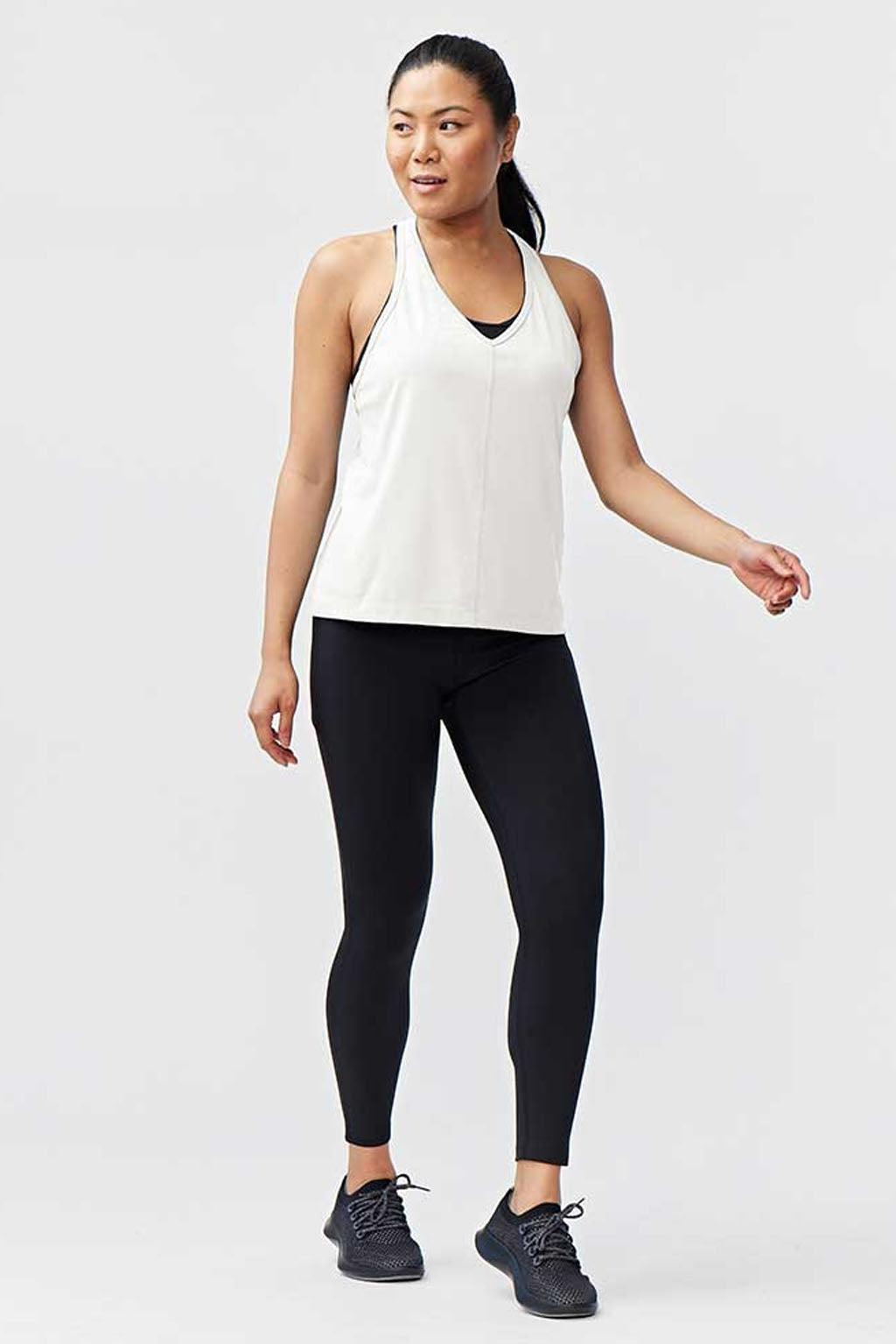 White Goal Five Mesh It To Me training tank top with breathable mesh fabric, designed for workout and athletic activities.