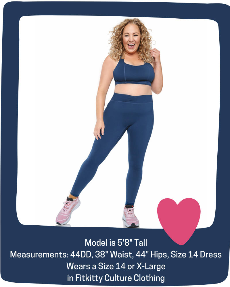 Rebekah wearing the Fitkitty Culture Athleisure BodyLove High Support Sports Bra™, designed for women’s activewear and yoga.