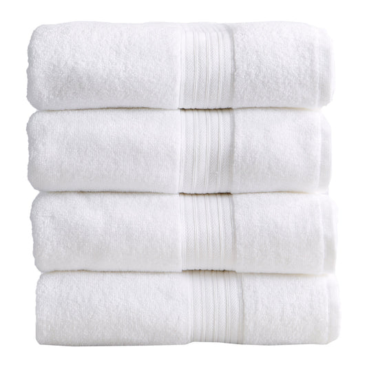 Set of soft cotton Terry bath towels from Great Bay Home's Cooper Collection, featuring a plush, absorbent design in neutral tones.