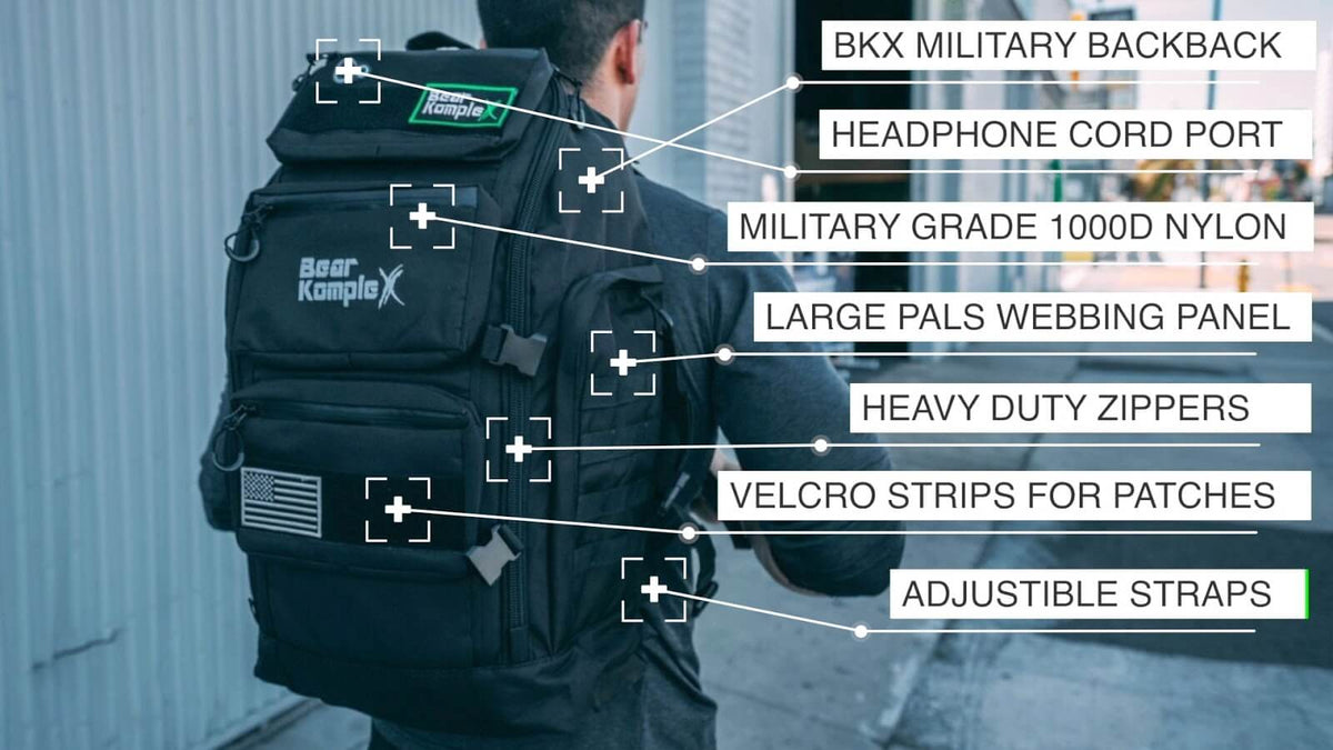 Bear KompleX BKX military backpack with adjustable straps, multiple compartments, and rugged design for outdoor and tactical use.