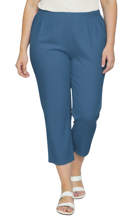 Women's Lightweight Stretch Denim Capri Pants – Comfortable Everyday Fit