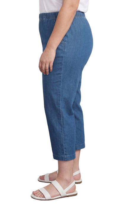 Women's Lightweight Stretch Denim Capri Pants – Comfortable Everyday Fit