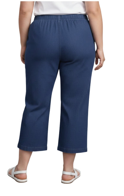 Women's Lightweight Stretch Denim Capri Pants – Comfortable Everyday Fit