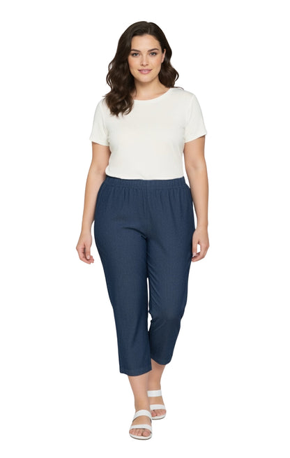 Women's Lightweight Stretch Denim Capri Pants – Comfortable Everyday Fit