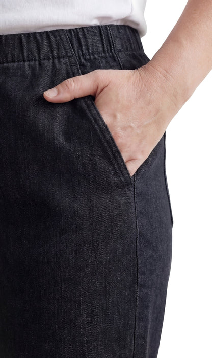Women's Pull On Denim & Twill Shorts with stretch waist - No zipper or buttons