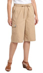 Women's 100% Calcutta Cotton Split Skirt Culottes with Cargo Pockets