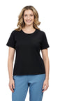 Women's Relaxed Fit Short-Sleeve Crew neck knit Tee Shirt