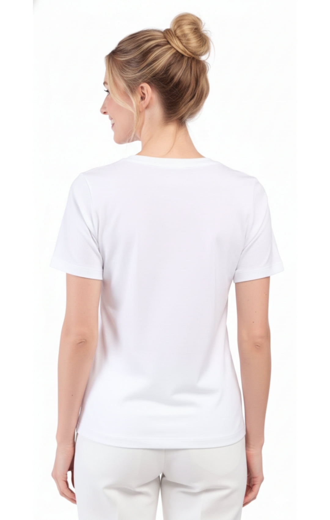 Women's Relaxed Fit Short-Sleeve Crew neck knit Tee Shirt