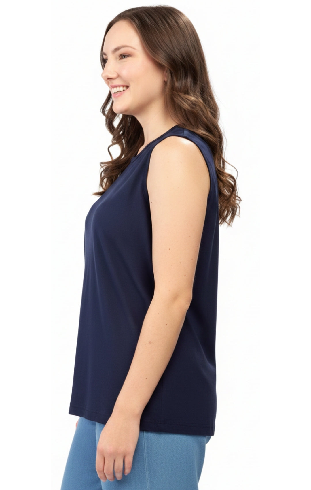 Women's Classic Relaxed Fit Cotton blend Sleeveless Tank Top