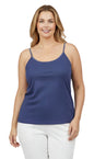 Women's Essential Adjustable Strap Camisole in Soft Cotton Blend Fabric with a built in Shelf Bra