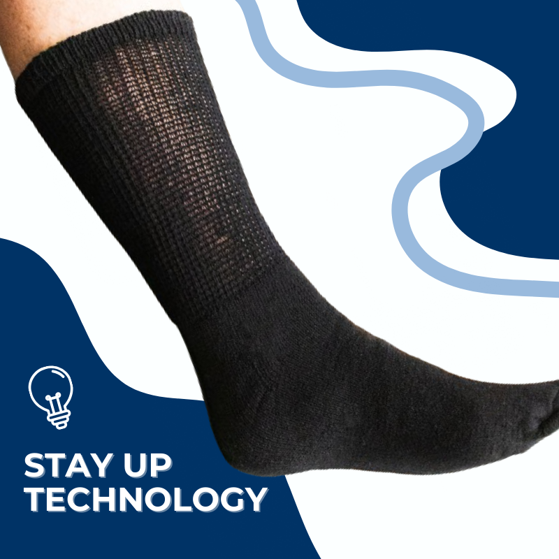 Men's DSC cotton diabetic crew socks in assorted colors, featuring seamless design and soft fabric for comfortable diabetic foot care.