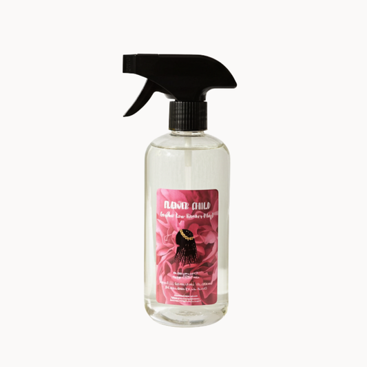 Garden Rosewater Mist from Flower Child Loc Care LLC, natural spray for hair and skin with fresh rose fragrance and botanical ingredients.