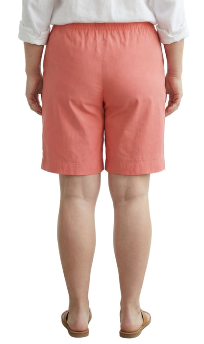 Women's Pull On Denim & Twill Shorts with stretch waist - No zipper or buttons