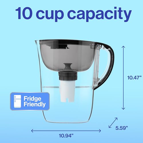Brita Water Pitcher, Everyday Elite Filter, Removes 99% of Lead, Includes 1 Filter, 10-Cup Capacity, White