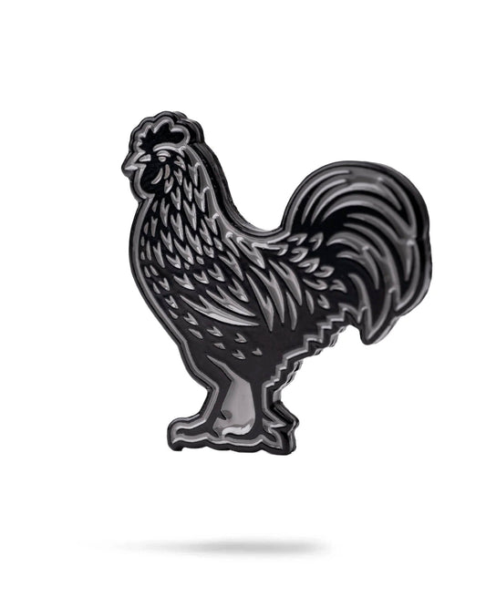 Black Cock Ball Marker accessory by Pins and Aces, featuring a detailed design for marking golf balls on the course.