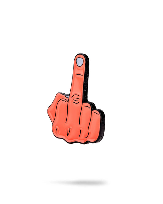 Pins and Aces middle finger ball marker accessory, featuring a bold design for golf enthusiasts.
