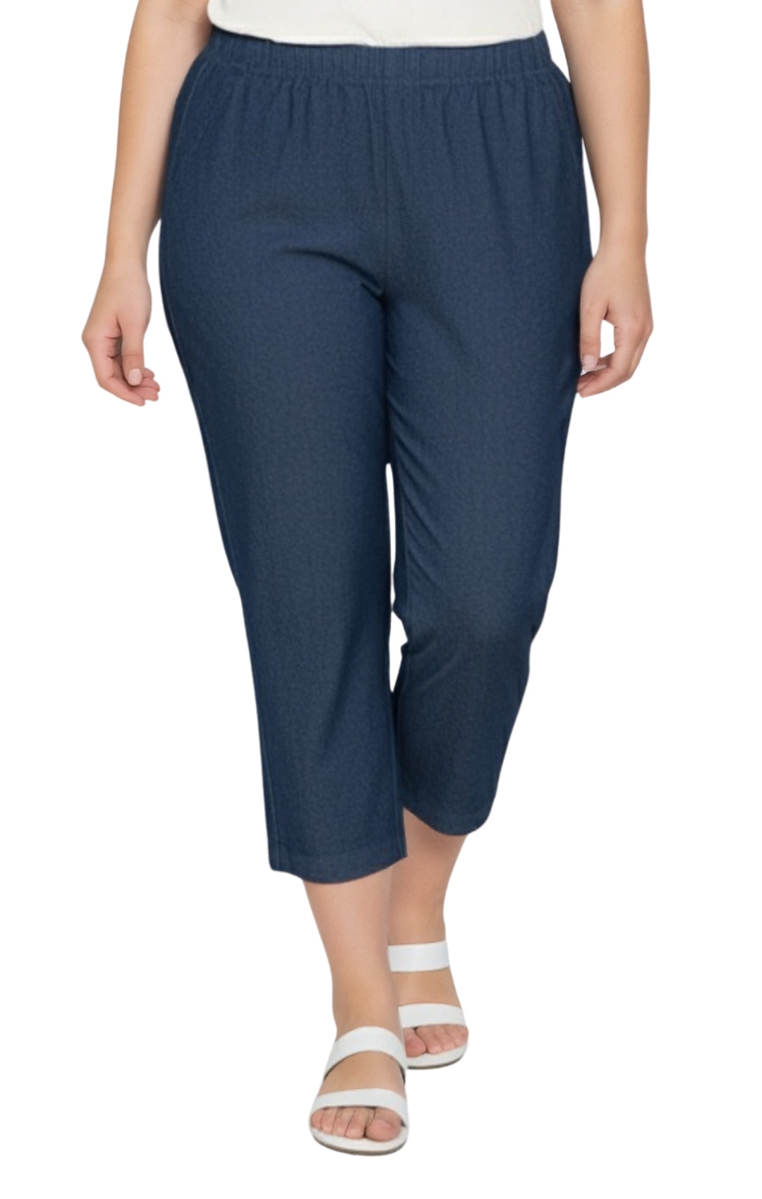 Women's Lightweight Stretch Denim Capri Pants – Comfortable Everyday Fit