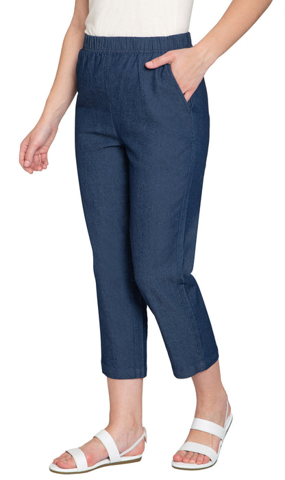 Women's Lightweight Stretch Denim Capri Pants – Comfortable Everyday Fit