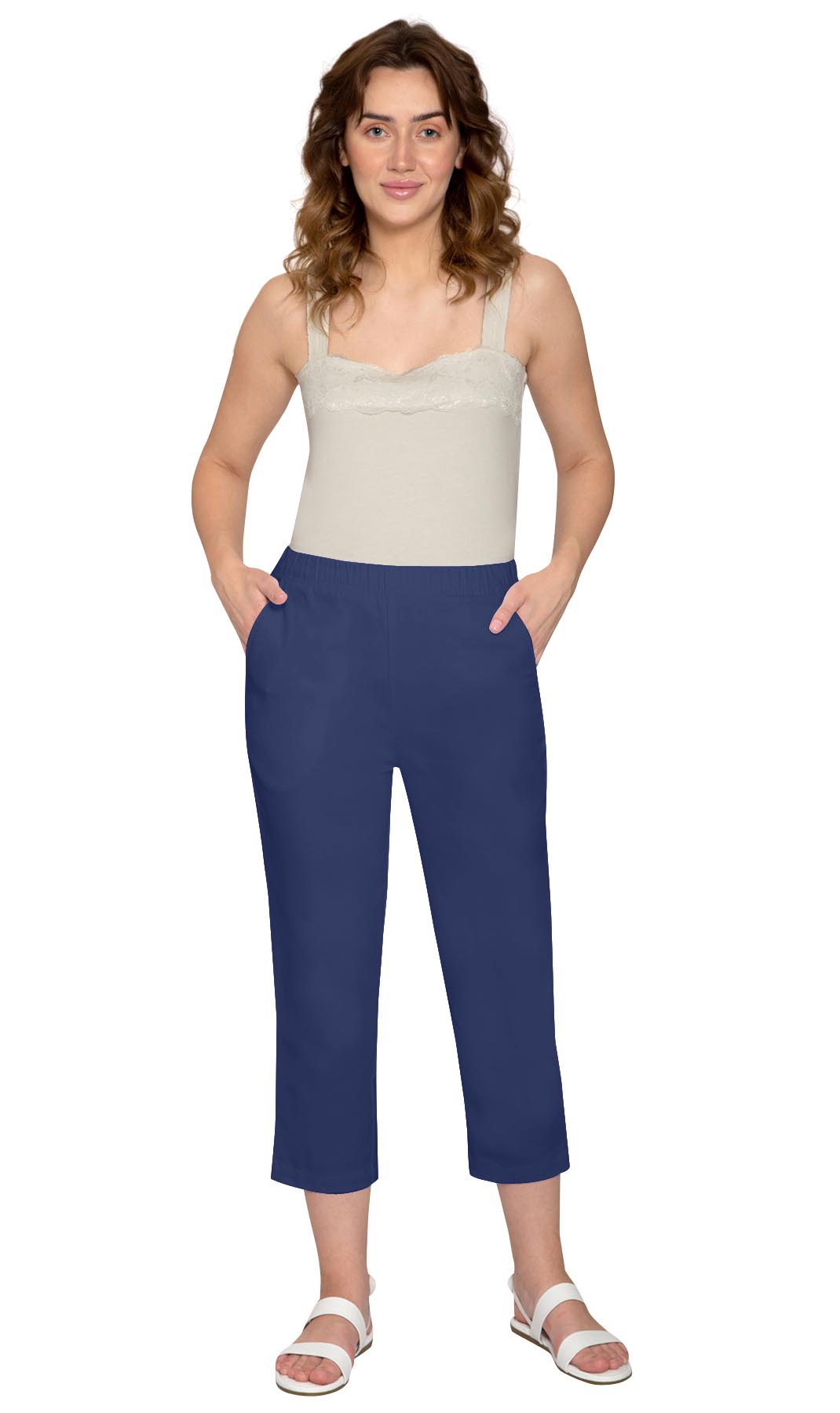 Women's Lightweight Stretch Denim Capri Pants – Comfortable Everyday Fit