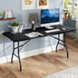 6 ft Portable Folding Table 350 LBS Fold-in-Half Table with HDPE Tabletop