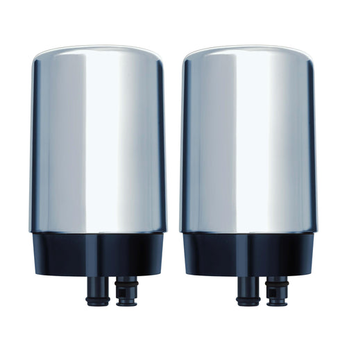 Brita Replacement Water Filter Faucet Mount Chrome, 2-Pack