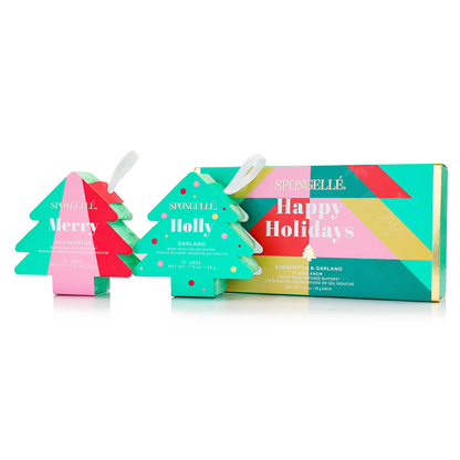 Spongellé Happy Holidays Holiday Tree Gift Set