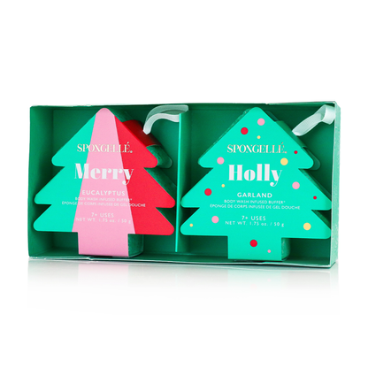Spongellé Happy Holidays Holiday Tree Gift Set
