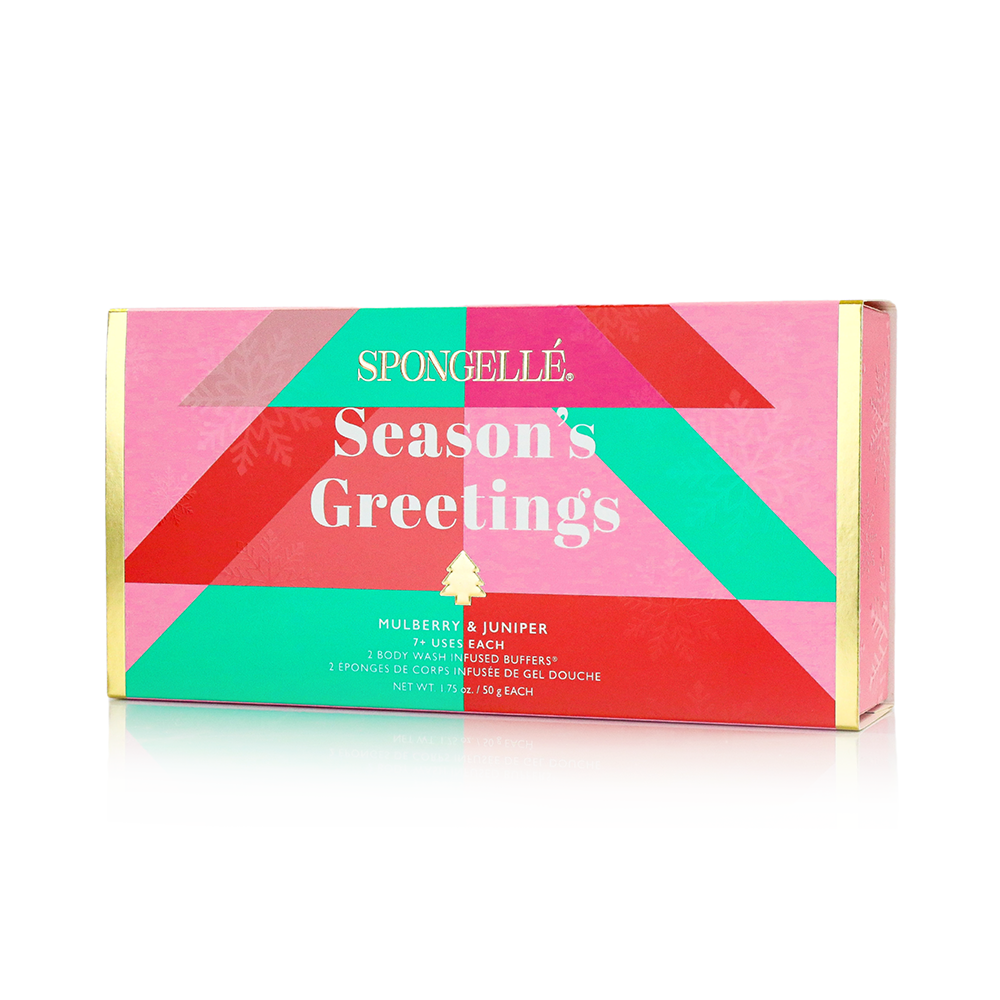 Spongellé Season's Greetings Holiday Tree Gift Set