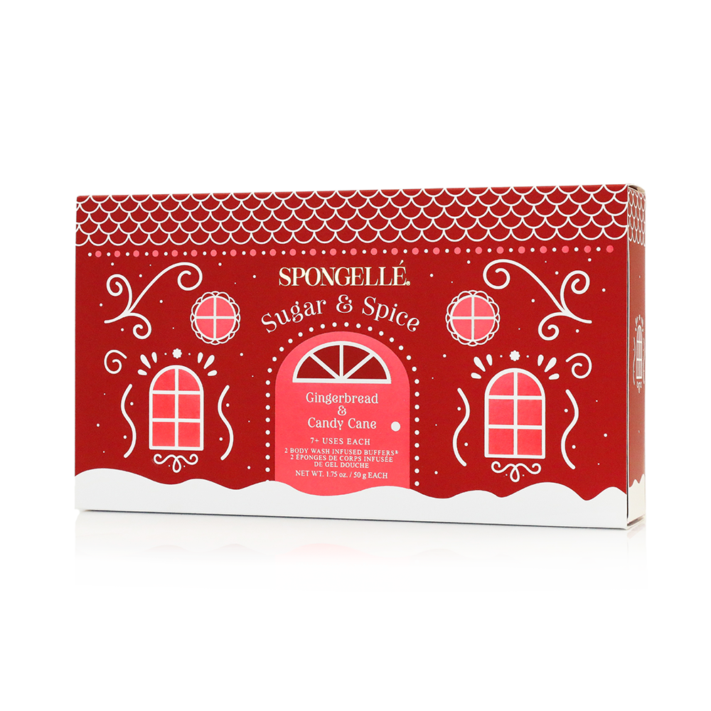 Spongellé Sugar & Spice Holiday Gingerbread Gift Set