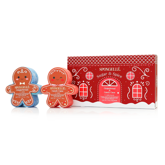 Spongellé Sugar & Spice Holiday Gingerbread Gift Set