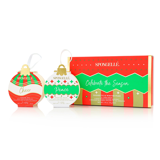 Spongellé Celebrate the Season Holiday Ornament Gift Set