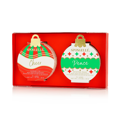 Spongellé Celebrate the Season Holiday Ornament Gift Set