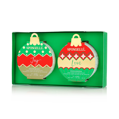 Spongellé Deck the Halls Holiday Ornament Gift Set