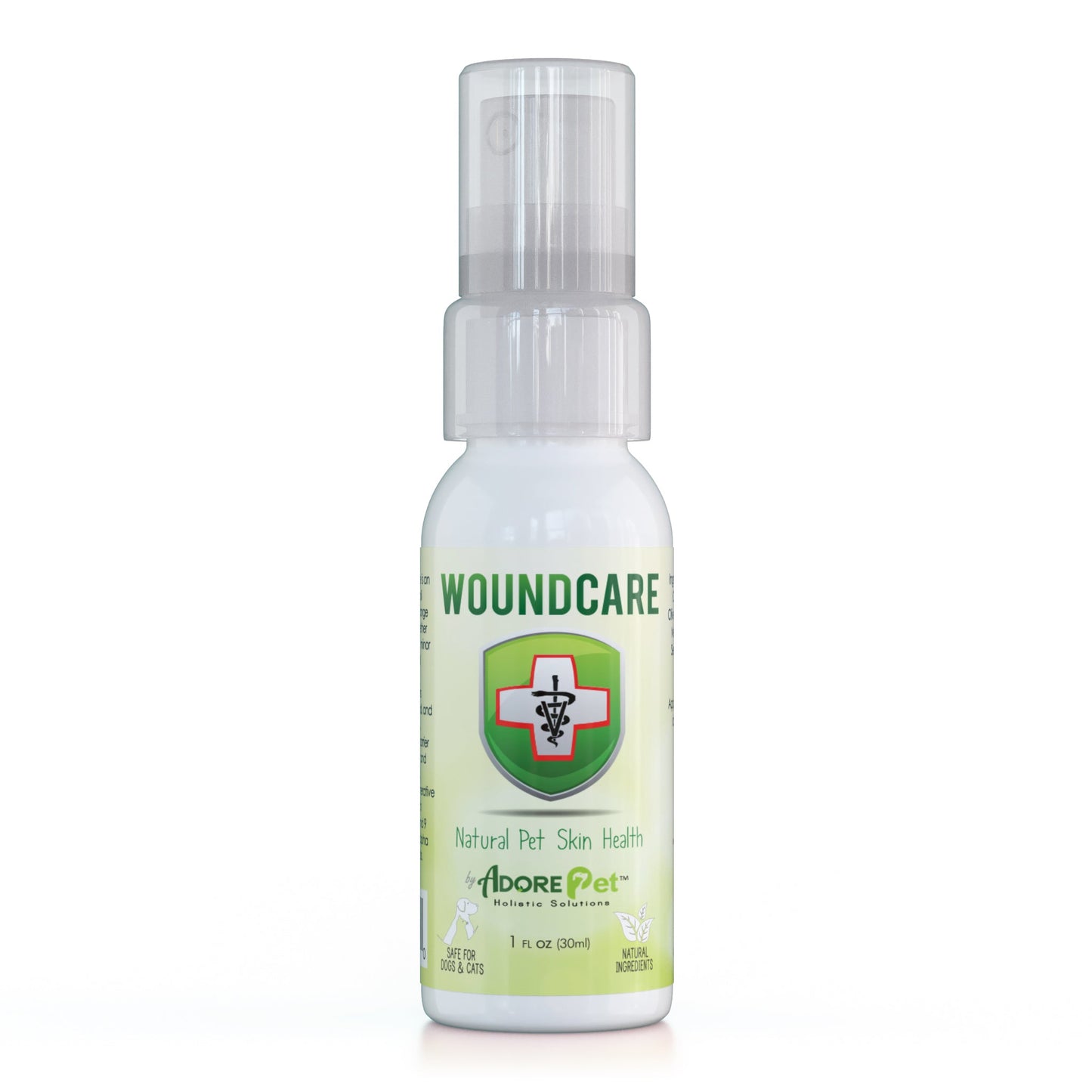 Adore Pet wound care product with bandage and applicator for pet wound treatment and healing.