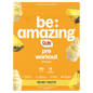 Be Amazing pre-workout supplement in pineapple flavor, featuring vibrant Dole Whip pineapple imagery.