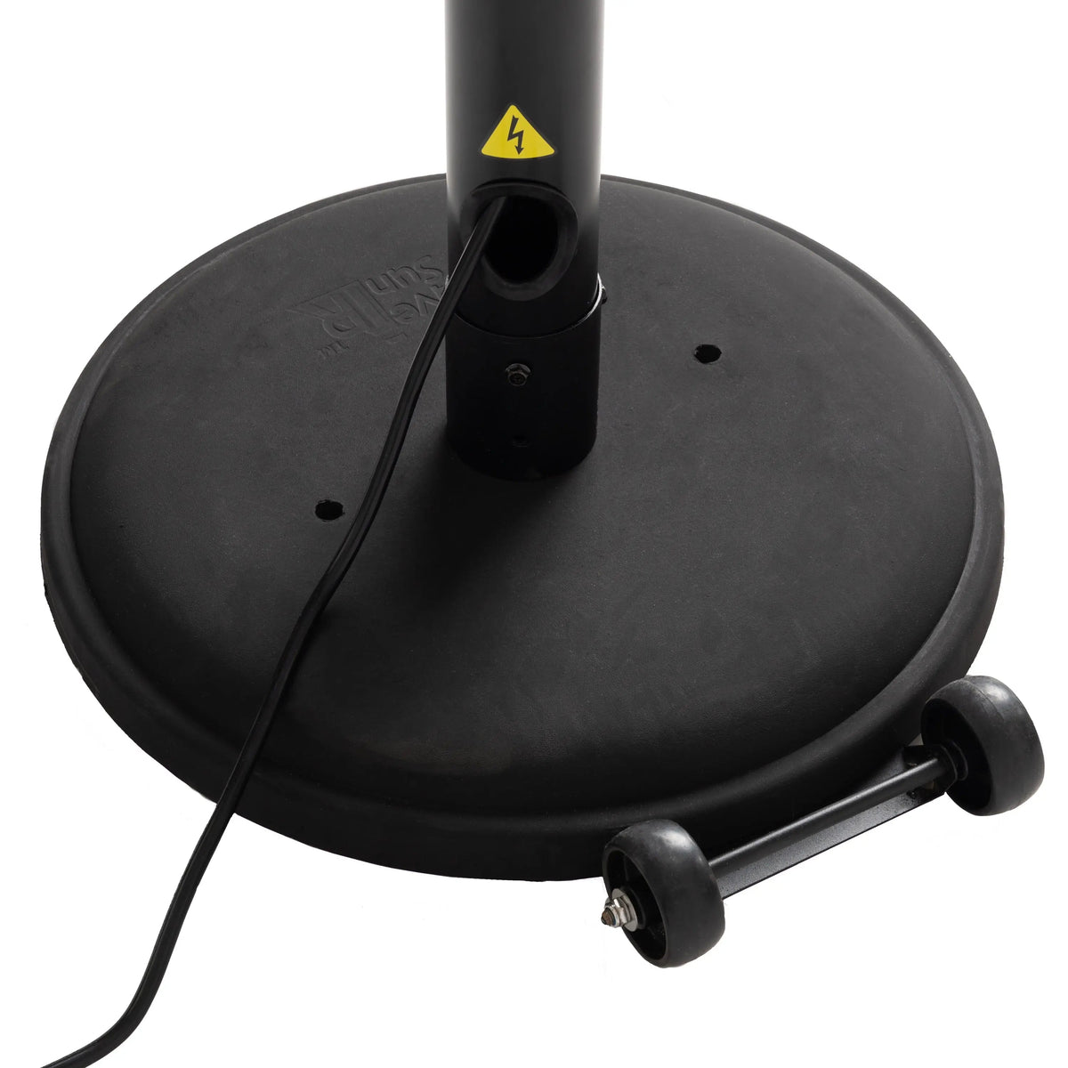 Black Powder Coated Steel Telescoping Offset Pole Mounted Infrared Patio Heater