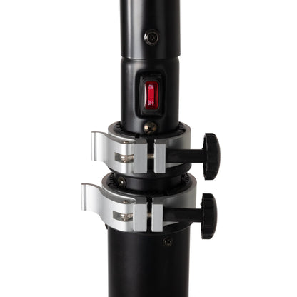 Black Powder Coated Steel Telescoping Offset Pole Mounted Infrared Patio Heater