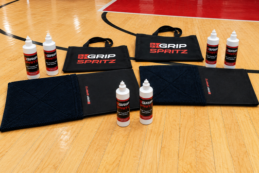 Grip Spritz basketball traction mat system for boys and girls, enhancing grip and performance on the court.