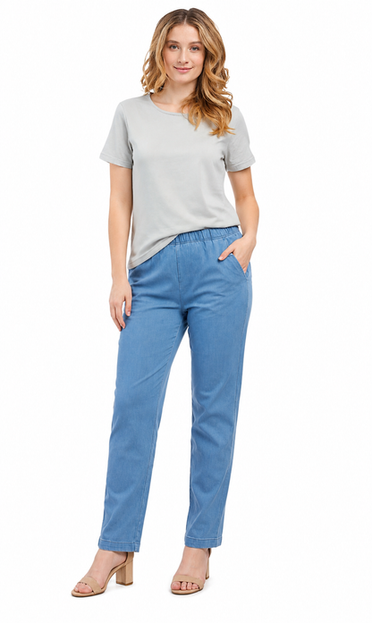 Women's Relaxed Fit Short-Sleeve Crew neck knit Tee Shirt