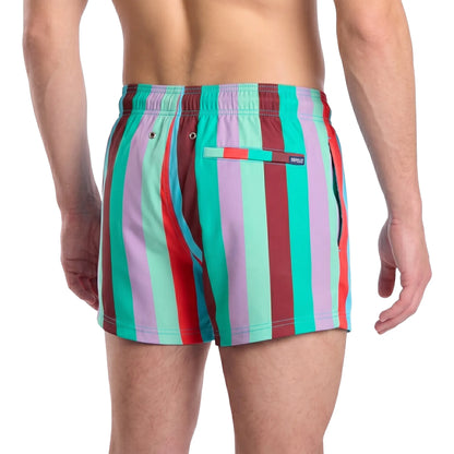 Men’s Premium Compression-Lined Hybrid Shorts – Coastal Cabana - Zest