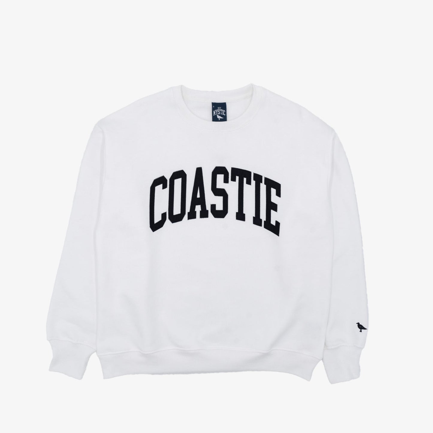 Coastie Embroidered Crewneck - White