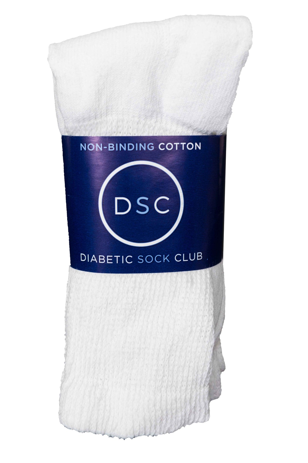 Women's DSC cotton crew socks, soft and breathable, displayed in a pack of six, designed for comfort.