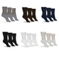 Men's DSC cotton diabetic crew socks in assorted colors, soft and breathable for comfortable diabetic foot care.