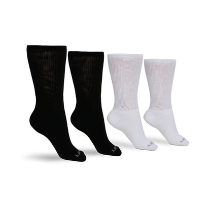 Men's DSC ultra-soft upper calf diabetic socks, 4 pairs, with seamless design and breathable fabric for comfort and support.