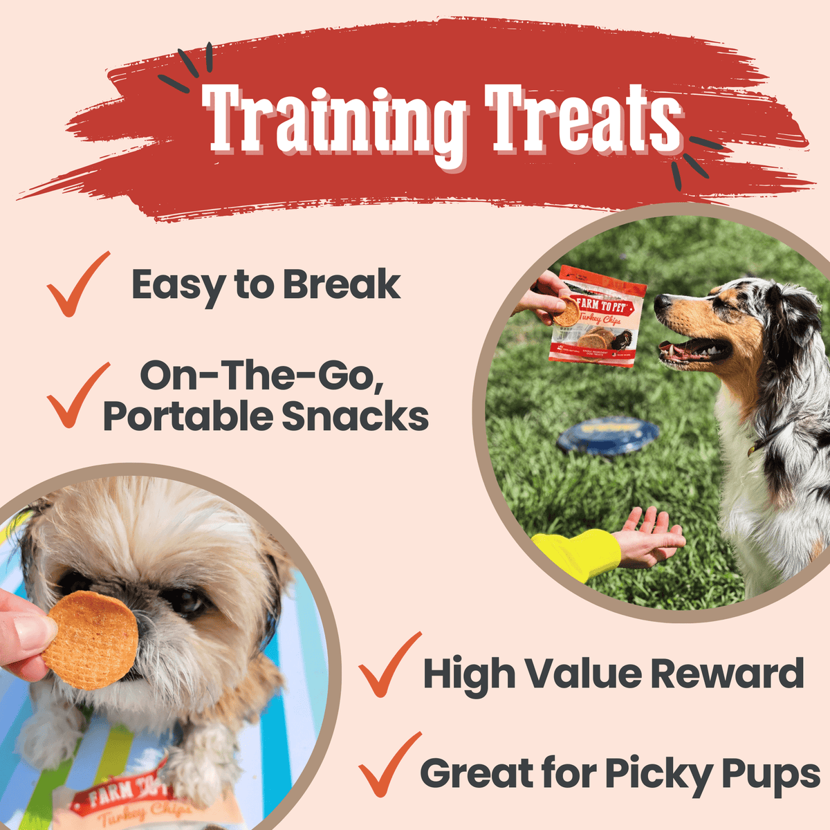 Farm To Pet Turkey Chips Snack Pack Bundle