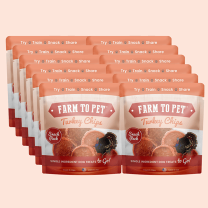 Farm To Pet Turkey Chips Snack Pack Bundle