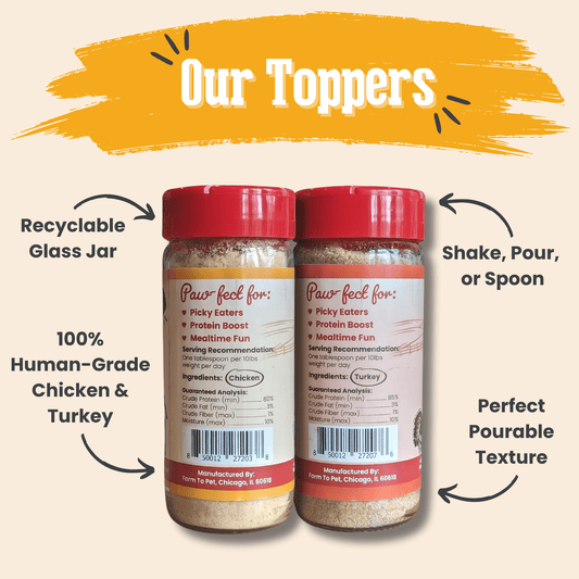 Farm To Pet Chicken & Turkey Dog Food Topper Bundle